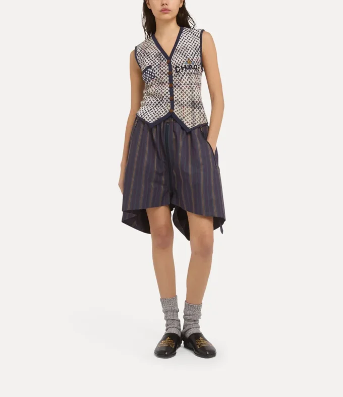 Gilet en tartan vieilli